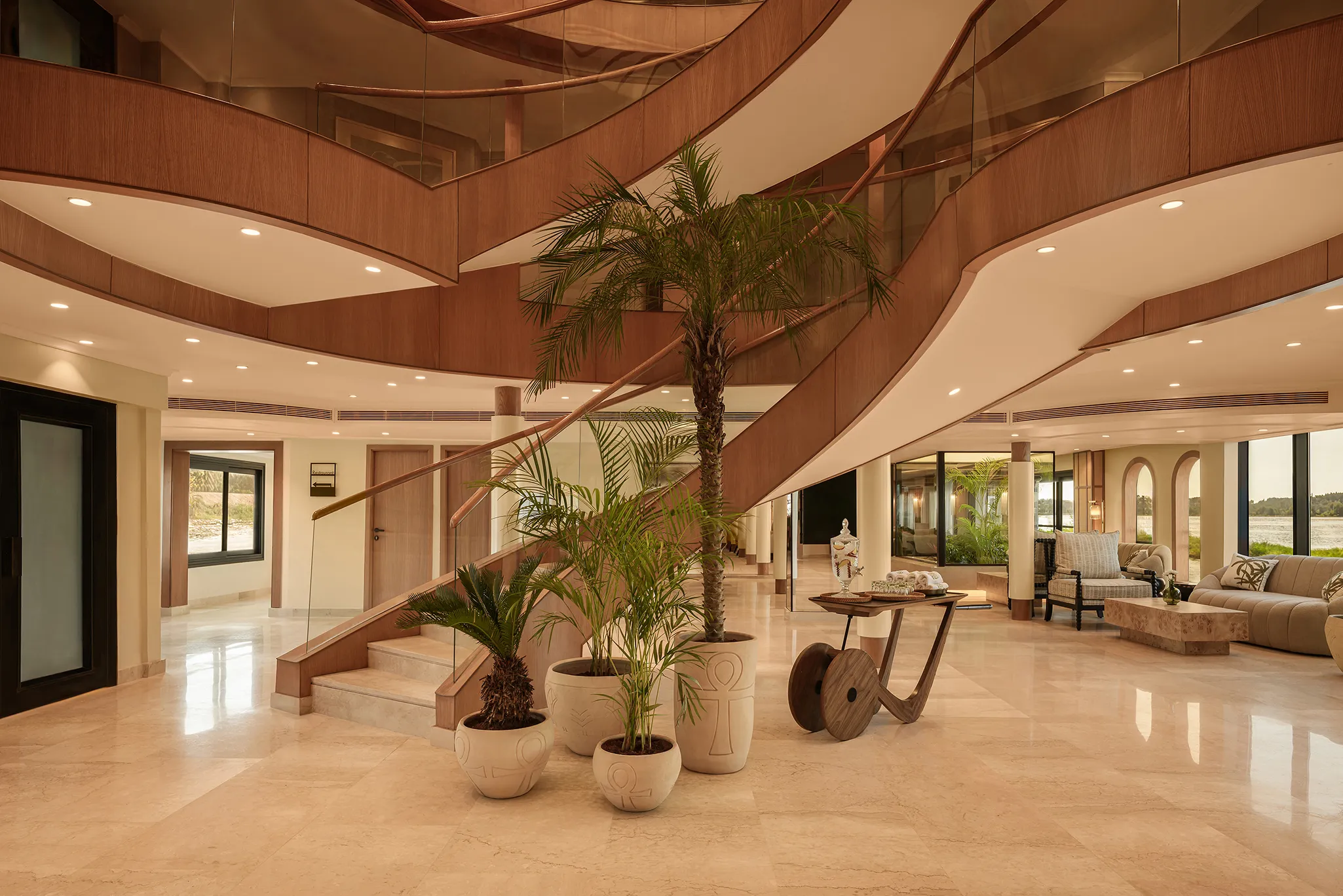 Lobby of the Le Fayan Suites Nile Cruise Nile cruise